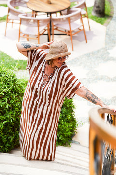 Ash Smock Dress - Pinstripes by Jinx the Label