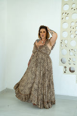 The Betty Maxi Dress in Leopard by Jinx the Label