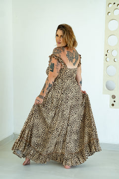 The Betty Maxi Dress in Leopard by Jinx the Label