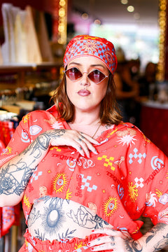 Bonita Head Wrap - Red Mexi by Jinx the Label