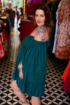 Brittany Mini Dress - Emerald by Jinx the Label