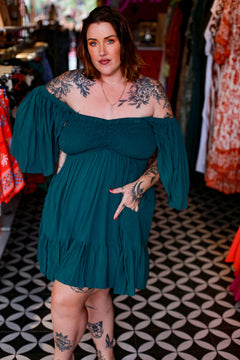 Brittany Mini Dress - Emerald by Jinx the Label