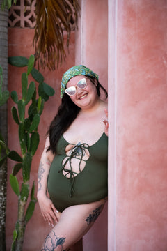 Calypso One Piece in Olive - Jinx the Label | Size Inclusive Swimwear