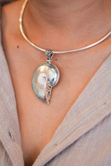Celestial Nautilus Necklace - Sunspell by Jinx the Label