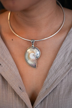 Celestial Nautilus Necklace - Sunspell by Jinx the Label