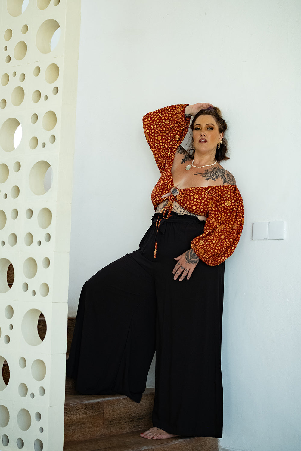 Chantelle Palazzo Pants in Black by Jinx the Label