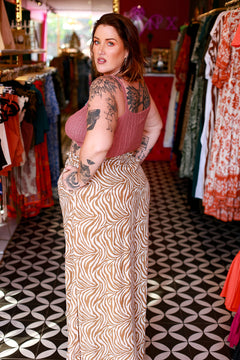 Chantelle Palazzo Pants - Natural Zebra by Jinx the Label
