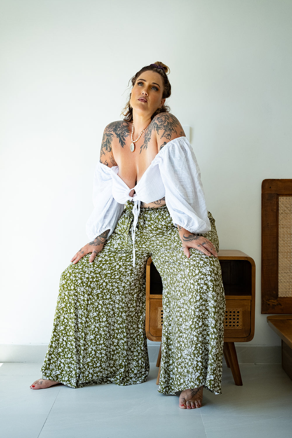 Chantelle Palazzo Pants - Peony by Jinx the Label