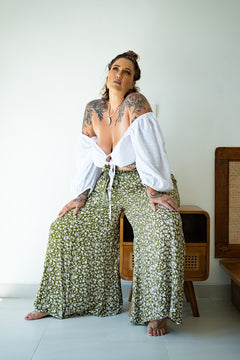 Chantelle Palazzo Pants - Peony by Jinx the Label
