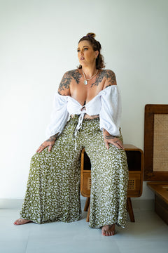 Chantelle Palazzo Pants - Peony by Jinx the Label