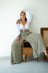 Chantelle Palazzo Pants - Peony by Jinx the Label