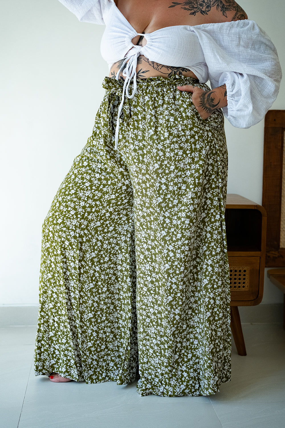 Chantelle Palazzo Pants - Peony by Jinx the Label