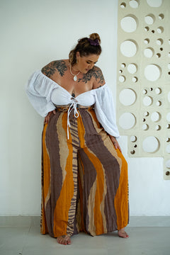 Chantelle Palazzo Pants in Safari by Jinx the Label