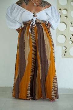 Chantelle Palazzo Pants in Safari by Jinx the Label