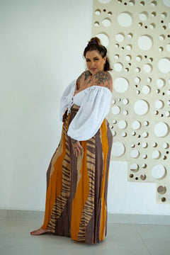 Chantelle Palazzo Pants in Safari by Jinx the Label