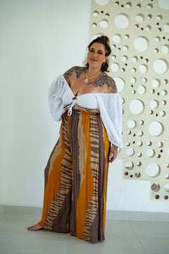 Chantelle Palazzo Pants in Safari by Jinx the Label