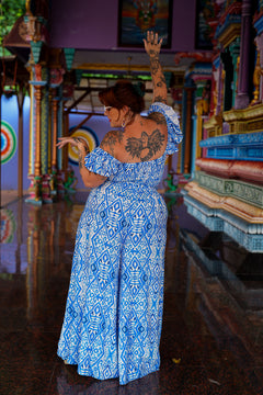 Chantelle Palazzo Pants - Blue by Jinx the Label