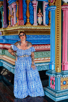 Chantelle Palazzo Pants - Blue by Jinx the Label