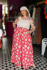 Chantelle Palazzo Pants in Olive by Jinx the Label