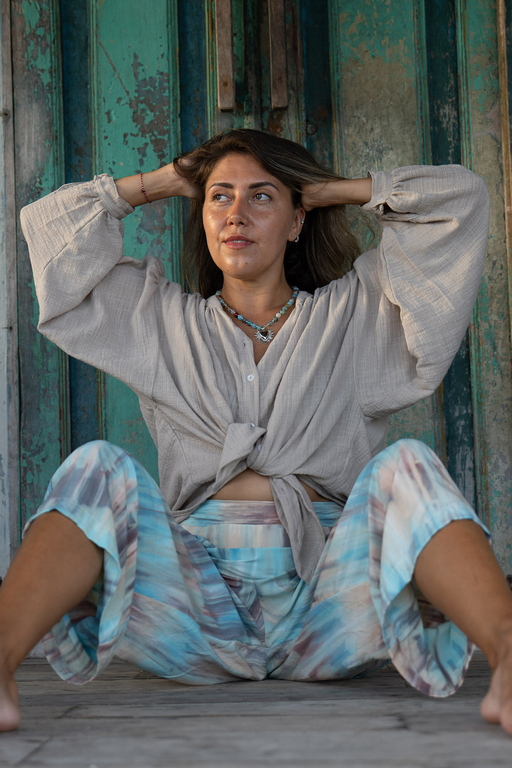 Coco Oversized Tee - Moonstone Sand - Sunspell by Jinx the Label