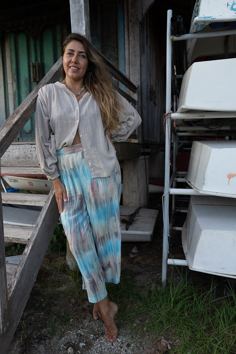 Coco Oversized Tee - Moonstone Sand - Sunspell by Jinx the Label