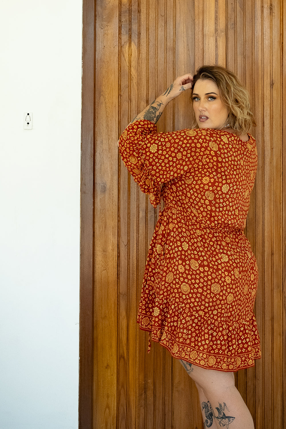 Daisy Lou Mini Dress in Java Dreams by Jinx the Label