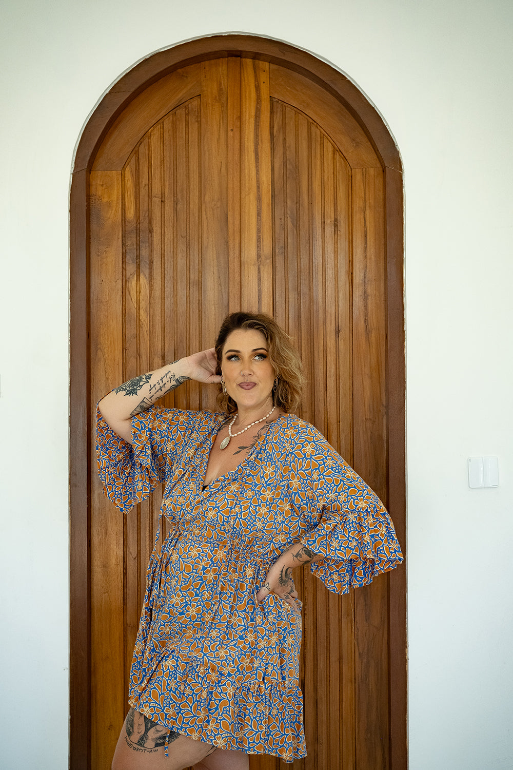 Daisy Lou Mini Dress in Ulu by Jinx the Label