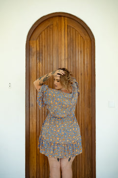 Daisy Lou Mini Dress in Ulu by Jinx the Label