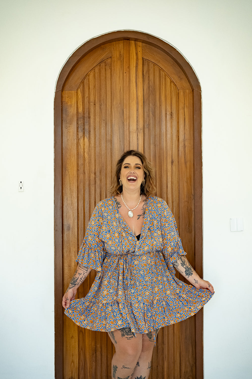 Daisy Lou Mini Dress in Ulu by Jinx the Label