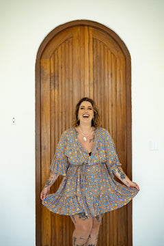 Daisy Lou Mini Dress in Ulu by Jinx the Label