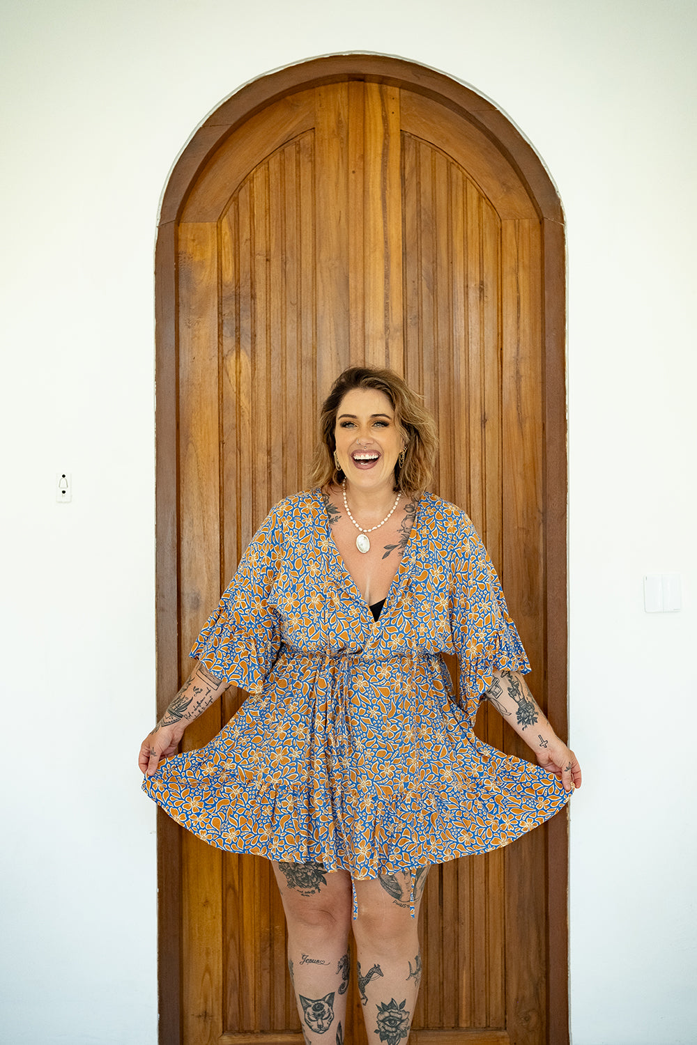 Daisy Lou Mini Dress in Ulu by Jinx the Label