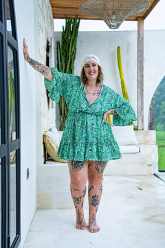 Daisy Lou Mini Dress - Verdant Grove - Almost Famous by Jinx the Label