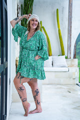 Daisy Lou Mini Dress - Verdant Grove - Almost Famous by Jinx the Label