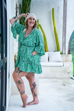 Daisy Lou Mini Dress - Verdant Grove - Almost Famous by Jinx the Label