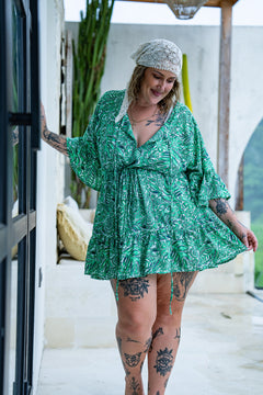 Daisy Lou Mini Dress - Verdant Grove - Almost Famous by Jinx the Label