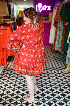 Daisy Lou Mini Dress - Candy Red by Jinx the Label