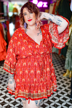 Daisy Lou Mini Dress - Candy Red by Jinx the Label