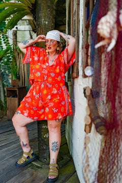 Darcy Shorts - Red Mexi by Jinx the Label