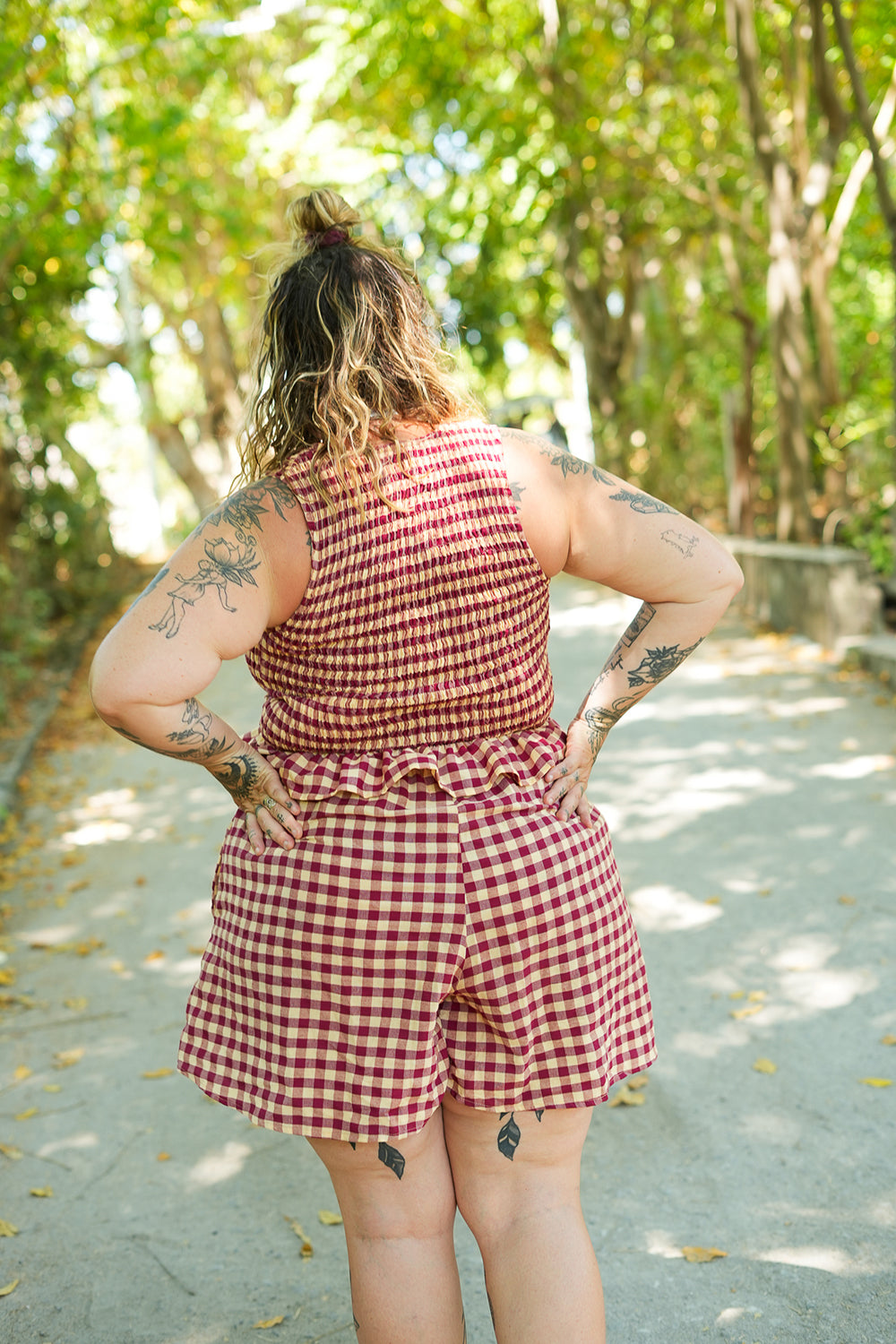 Meet the Darcy Shorts in Wine Cream from our Nevada collection. Soft rayon check shorts with a relaxed fit, elastic waist, drawstring and pockets. Handmade in Bali.