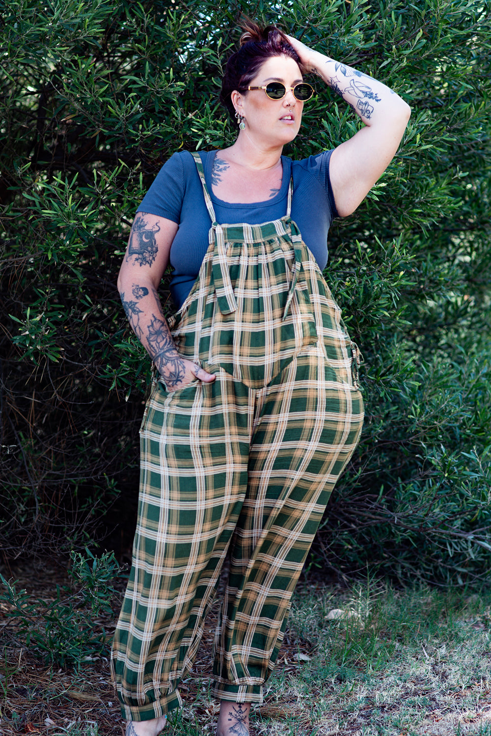 Enya Overalls - Gingham by Jinx the Label