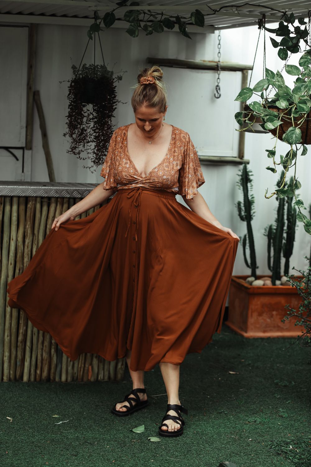 Fae Maxi Skirt - Mocha by Jinx the Label