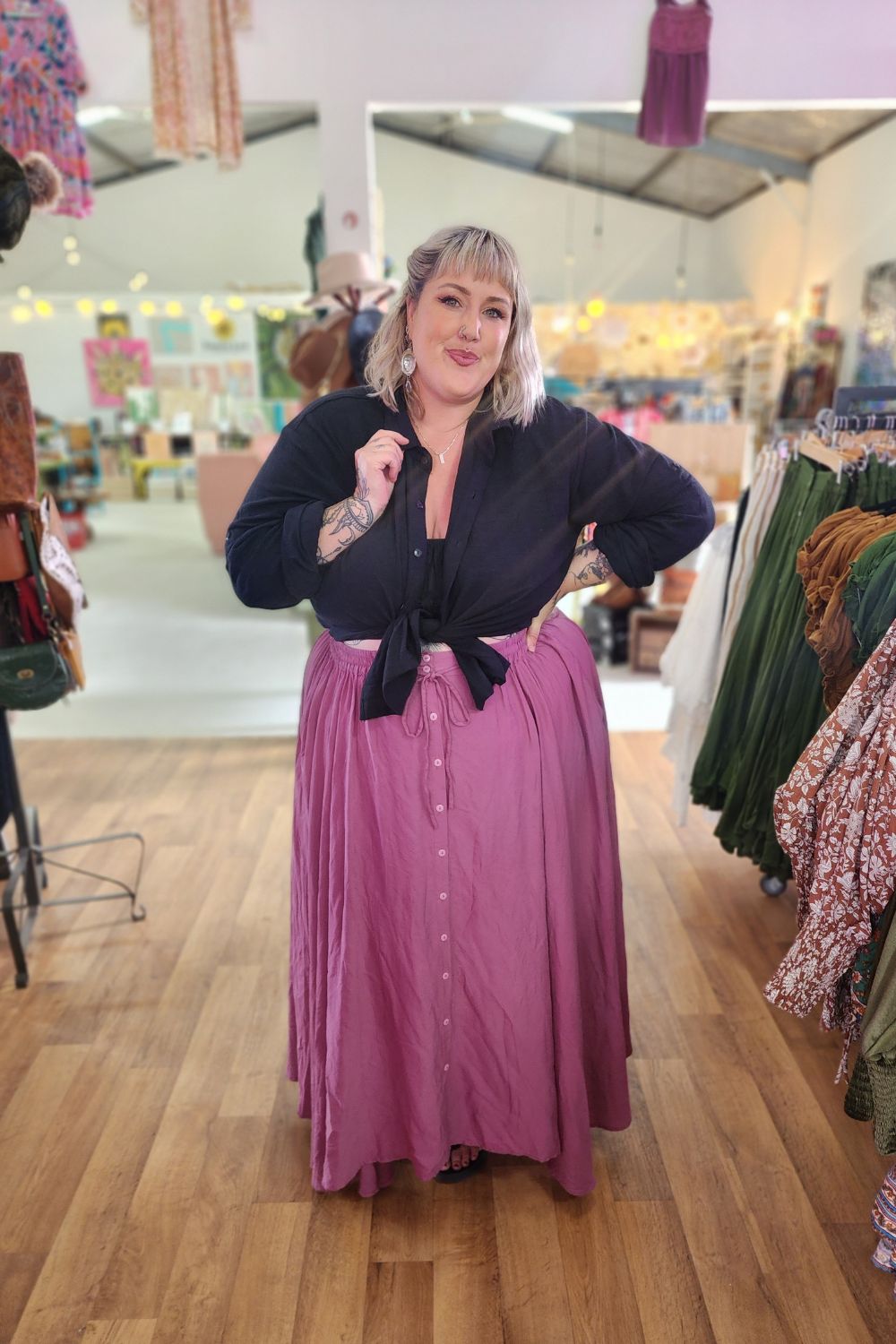 Fae Maxi Skirt - Dusty Pink by Jinx the Label