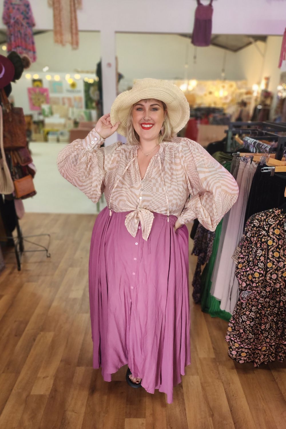 Fae Maxi Skirt - Dusty Pink by Jinx the Label