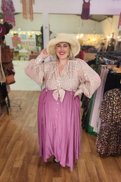 Fae Maxi Skirt - Dusty Pink by Jinx the Label