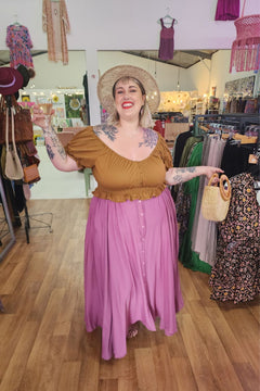 Fae Maxi Skirt - Dusty Pink by Jinx the Label