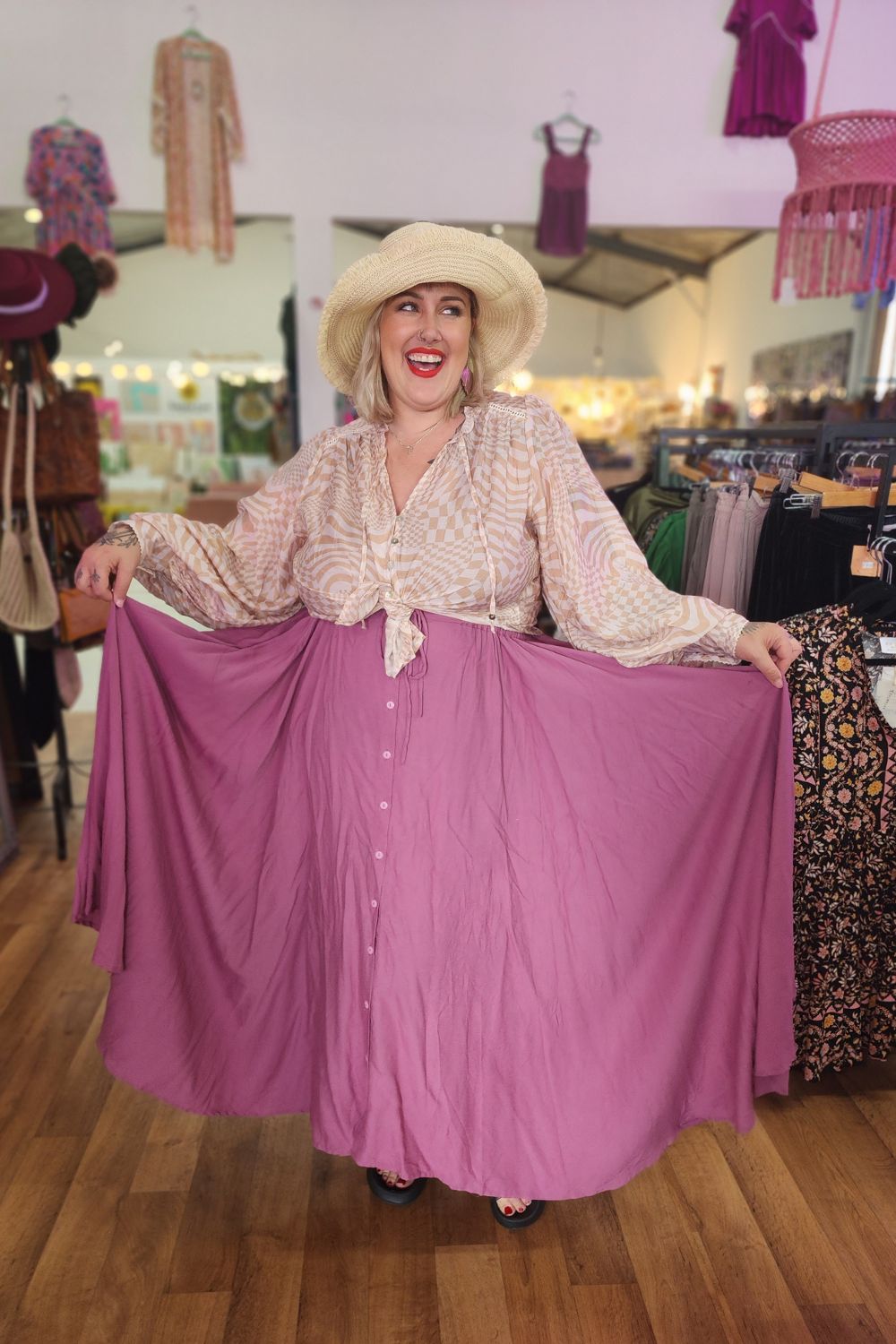 Fae Maxi Skirt - Dusty Pink by Jinx the Label