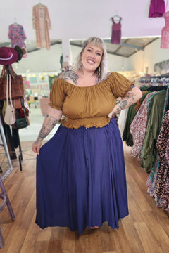 Fae Maxi Skirt - Navy by Jinx the Label
