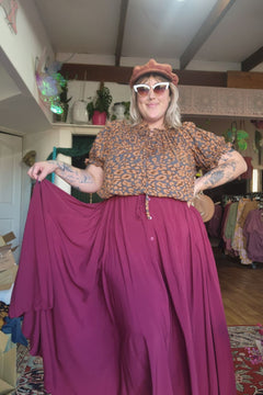 Fae Maxi Skirt - Coral Red by Jinx the Label