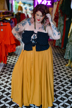 Fae Maxi Skirt - Mustard by Jinx the Label
