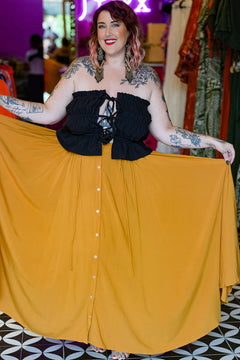 Fae Maxi Skirt - Mustard by Jinx the Label